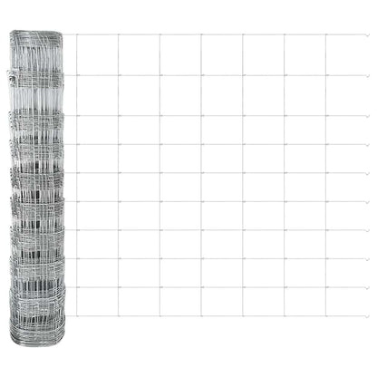 Ground Fix Welded Wire Fence 50 x 1 m Galvanised Steel Silver