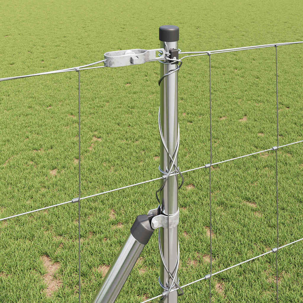 Ground Fix Welded Wire Fence 50 x 1.2 m Galvanised Steel Silver
