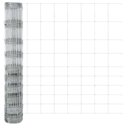 Ground Fix Welded Wire Fence 50 x 1.2 m Galvanised Steel Silver