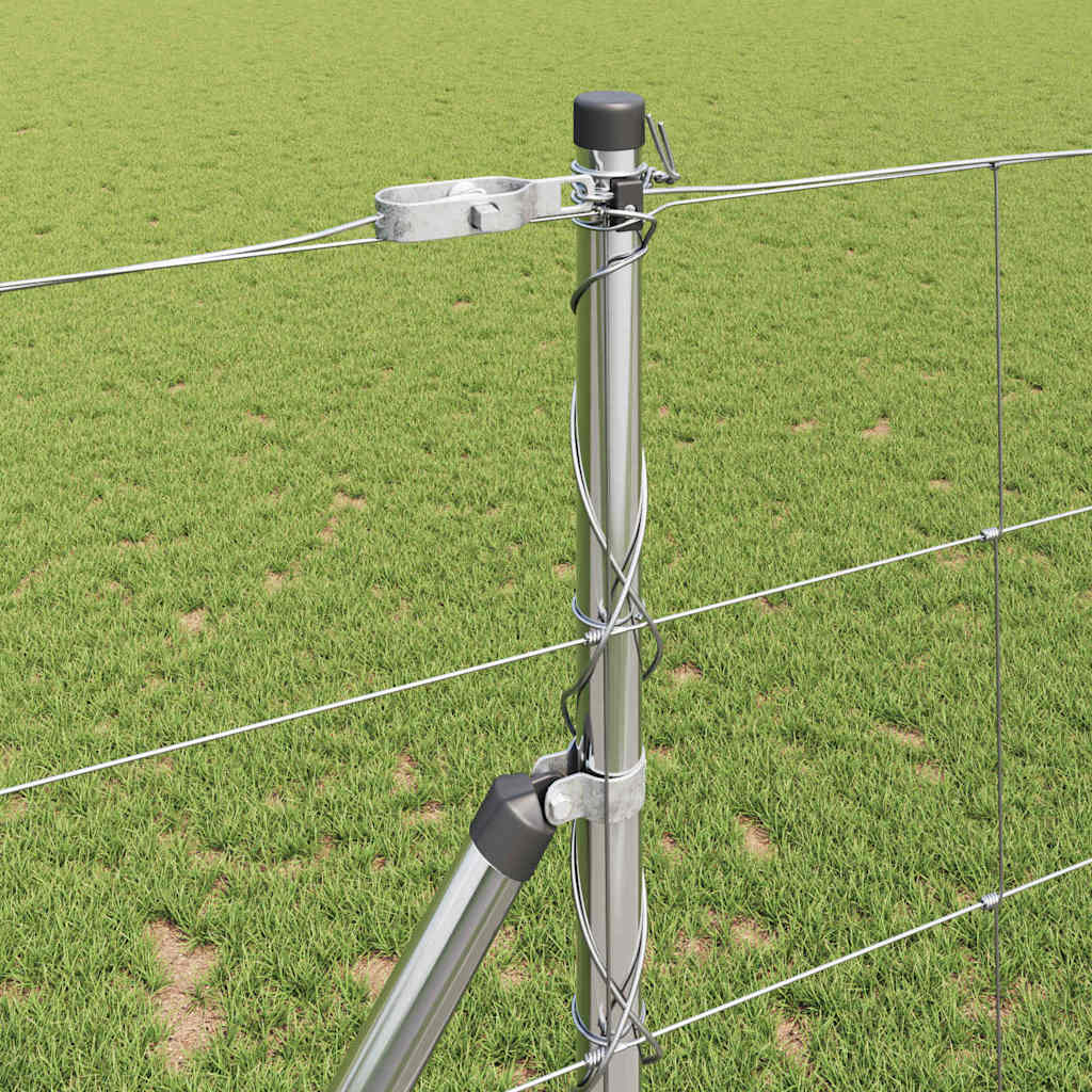 Ground Fix Welded Wire Fence 50 x 1.2 m Galvanised Steel Silver