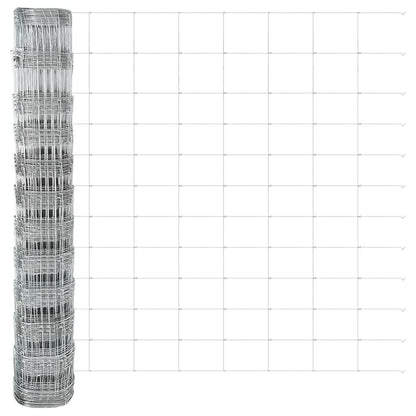Ground Fix Welded Wire Fence 50 x 1.2 m Galvanised Steel Silver