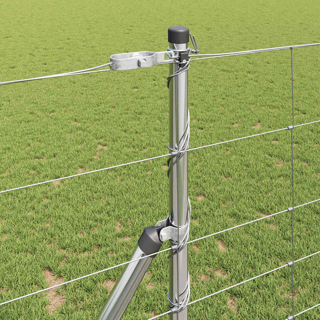 Ground Fix Welded Wire Fence 50 x 1.2 m Galvanised Steel Silver