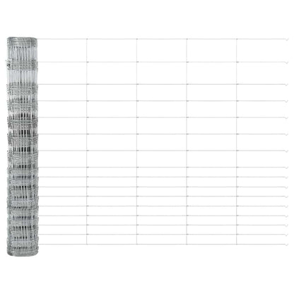Ground Fix Welded Wire Fence 50 x 1.2 m Galvanised Steel Silver