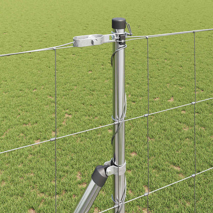 Ground Fix Welded Wire Fence 50 x 1.4 m Galvanised Steel Silver