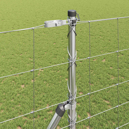 Ground Fix Welded Wire Fence 50 x 1.4 m Galvanised Steel Silver