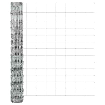 Ground Fix Welded Wire Fence 50 x 1.4 m Galvanised Steel Silver