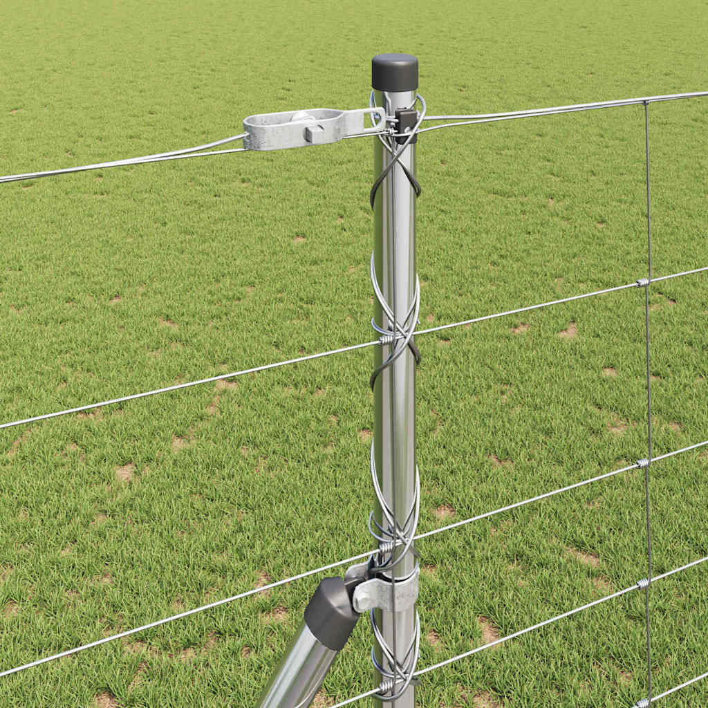 Ground Fix Welded Wire Fence 50 x 1.4 m Galvanised Steel Silver