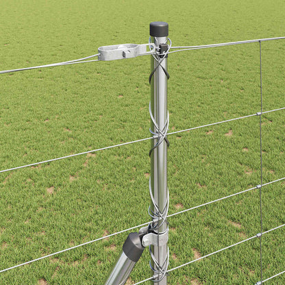 Ground Fix Welded Wire Fence 50 x 1.4 m Galvanised Steel Silver