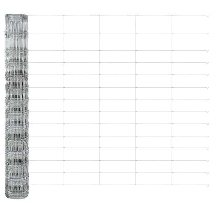 Ground Fix Welded Wire Fence 50 x 1.4 m Galvanised Steel Silver