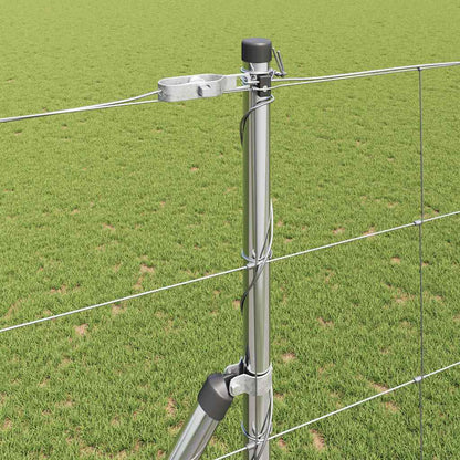Ground Fix Welded Wire Fence 50 x 1.5 m Galvanised Steel Silver