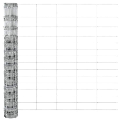 Ground Fix Welded Wire Fence 50 x 1.6 m Galvanised Steel Silver