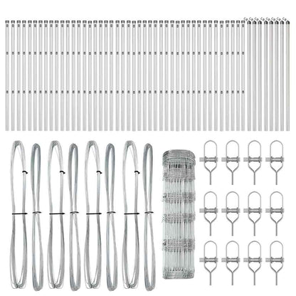 Ground Fix Welded Wire Fence 100 x 0.8 m Galvanised Steel Mesh
