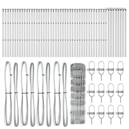 Ground Fix Welded Wire Fence 100 x 0.8 m Galvanised Steel Mesh