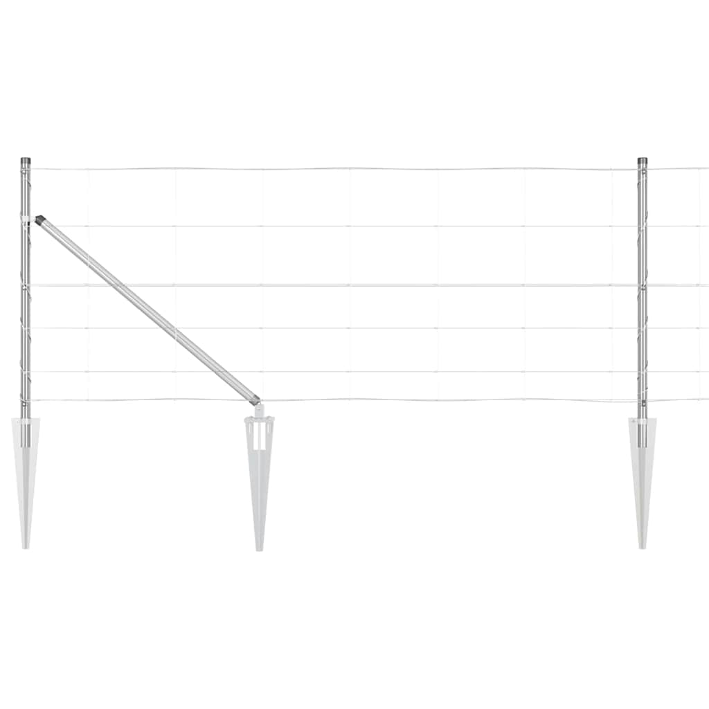 Welded Wire Fence with Spikes 25 x 0.8 m Galvanised Steel Mesh