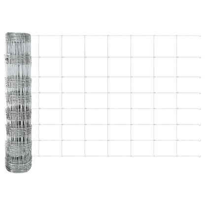 Welded Wire Fence with Spikes 25 x 0.8 m Galvanised Steel Mesh