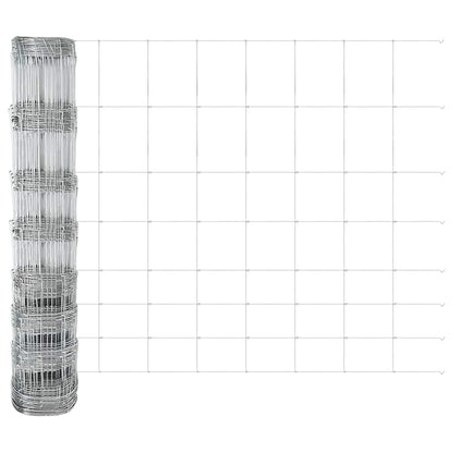 Welded Wire Fence with Spikes 25 x 1 m Galvanised Steel Silver