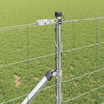Welded Wire Fence with Spikes 25 x 1 m Galvanised Steel Silver