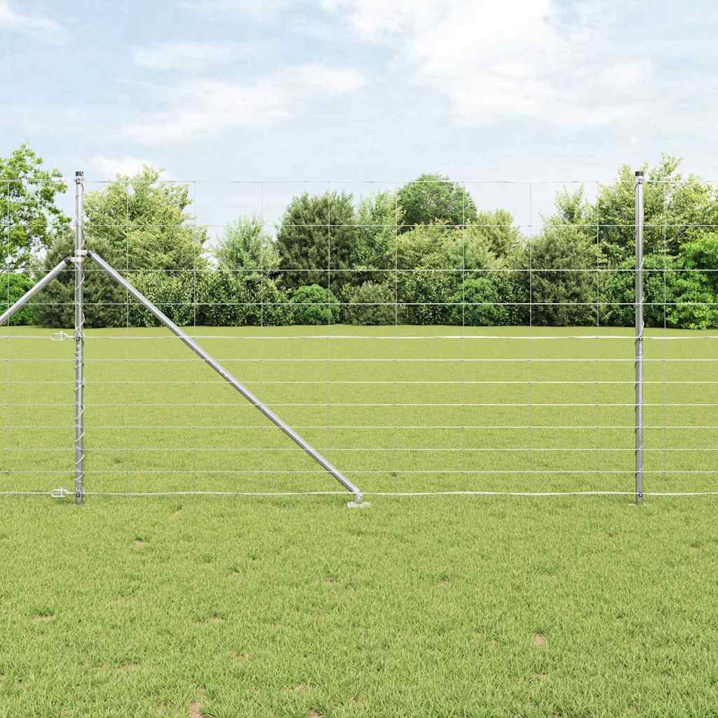 Welded Wire Fence with Spikes 25 x 1.4 m Galvanised Steel Mesh
