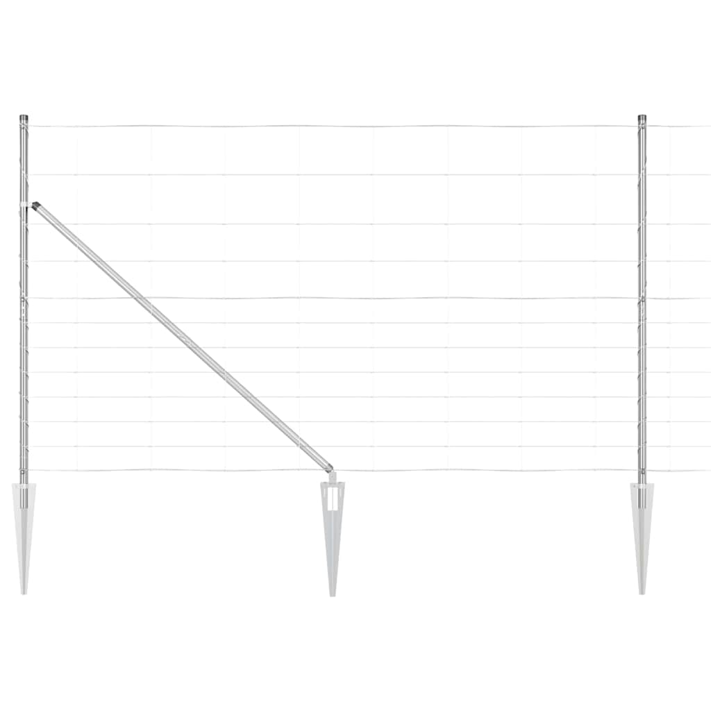 Welded Wire Fence with Spikes 25 x 1.4 m Galvanised Steel Mesh