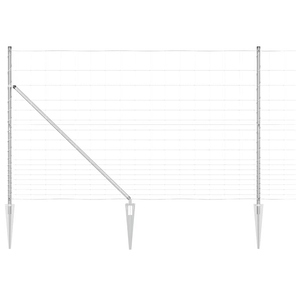 Welded Wire Fence with Spikes 25 x 1.5 m Galvanised Steel Mesh