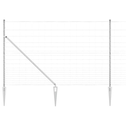 Welded Wire Fence with Spikes 25 x 1.5 m Galvanised Steel Mesh