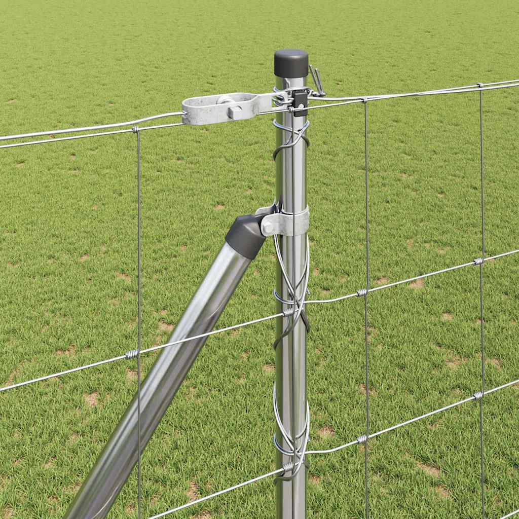 Welded Wire Fence with Spikes 25 x 1.6 m Galvanised Steel Mesh