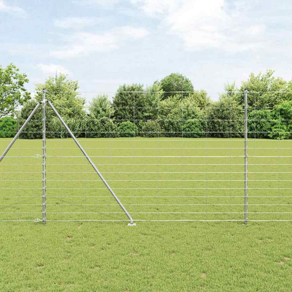 Welded Wire Fence with Spikes 25 x 1.6 m Galvanised Steel Mesh