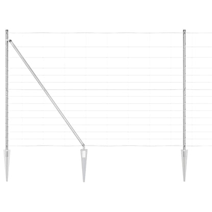 Welded Wire Fence with Spikes 25 x 1.6 m Galvanised Steel Mesh
