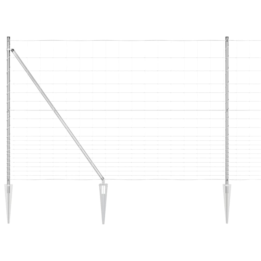Welded Wire Fence with Spikes 25 x 1.6 m Galvanised Steel Mesh