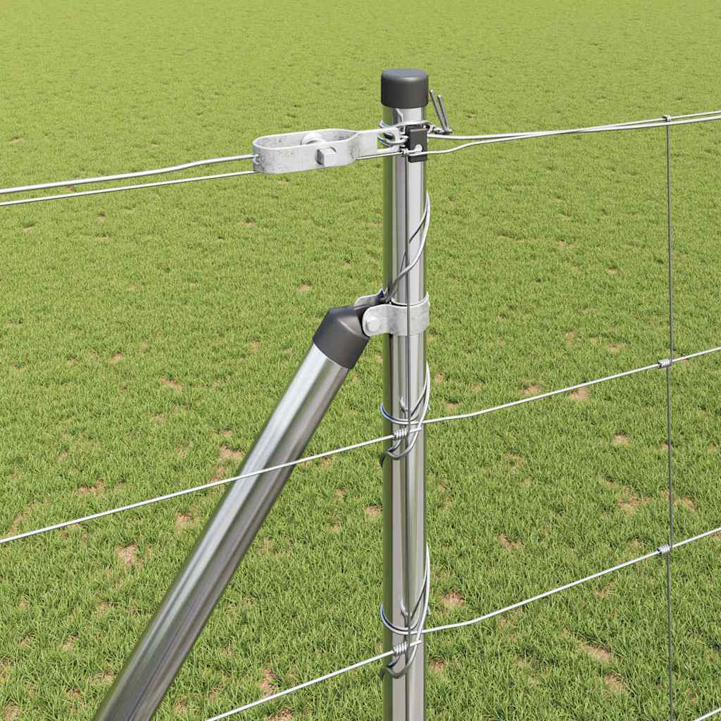 Welded Wire Fence with Spikes 25 x 1.6 m Galvanised Steel Mesh