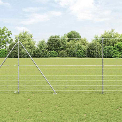 Welded Wire Fence with Spikes 25 x 1.6 m Galvanised Steel Mesh