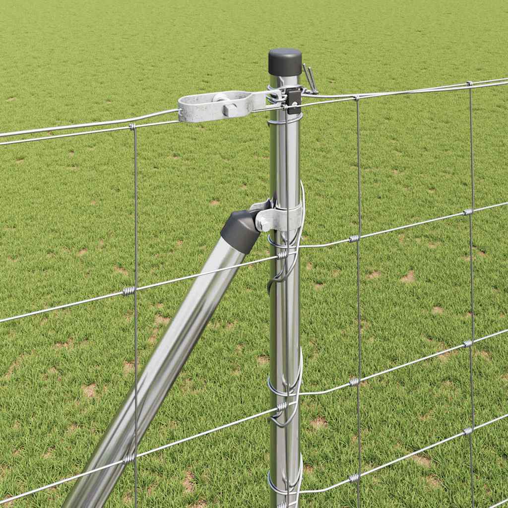 Welded Wire Fence with Spikes 25 x 1.6 m Galvanised Steel Mesh