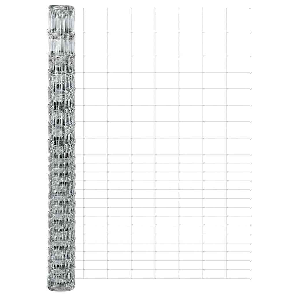 Welded Wire Fence with Spikes 25 x 1.6 m Galvanised Steel Mesh