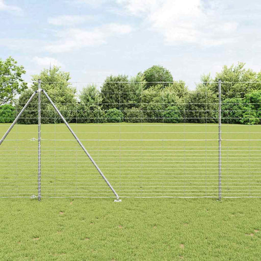 Welded Wire Fence with Spikes 25 x 1.6 m Galvanised Steel Mesh