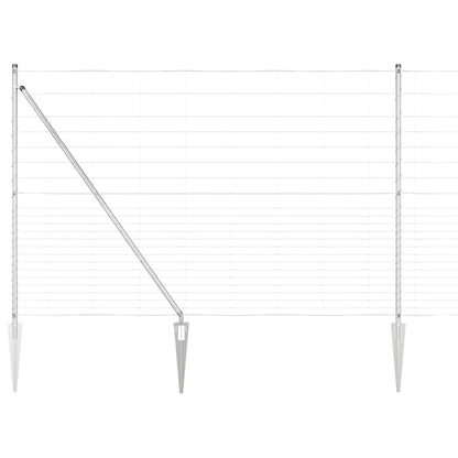 Welded Wire Fence with Spikes 25 x 1.6 m Galvanised Steel Mesh