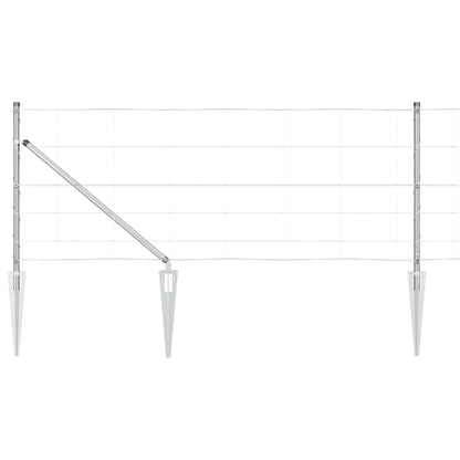 Welded Wire Fence with Spikes 50 x 0.8 m Galvanised Steel Mesh