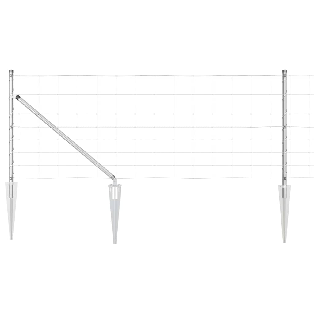 Welded Wire Fence with Spikes 50 x 0.8 m Galvanised Steel Mesh