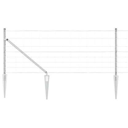 Welded Wire Fence with Spikes 50 x 0.8 m Galvanised Steel Mesh