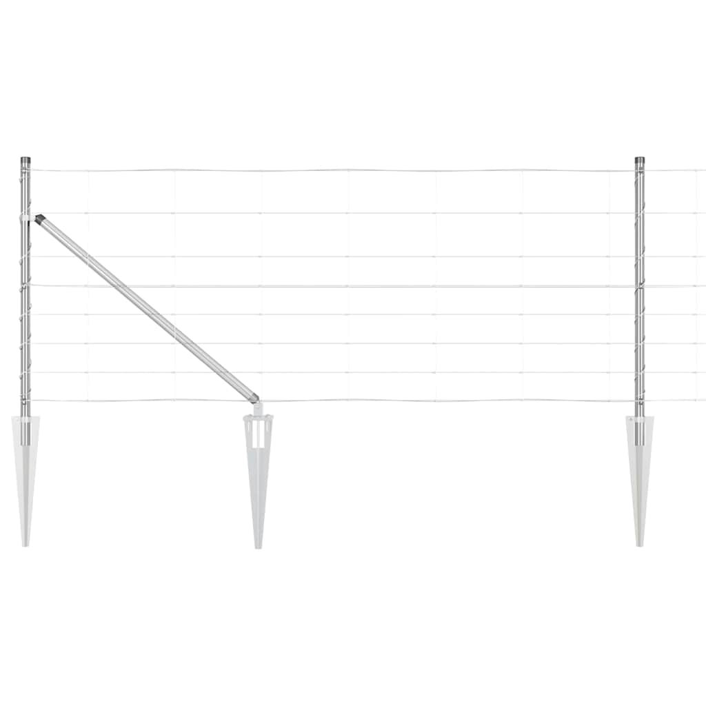 Welded Wire Fence with Spikes 50 x 0.8 m Galvanised Steel Mesh