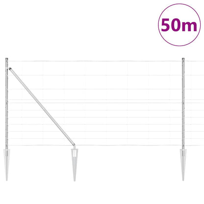 Welded Wire Fence with Spikes 50 x 1.2 m Galvanised Steel Mesh