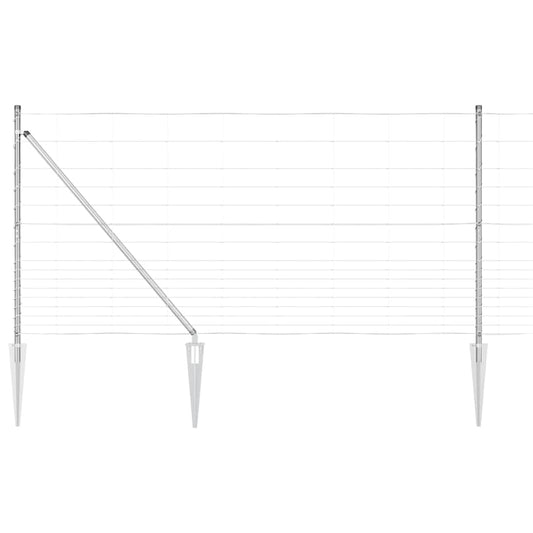 Welded Wire Fence with Spikes 50 x 1.2 m Galvanised Steel Mesh