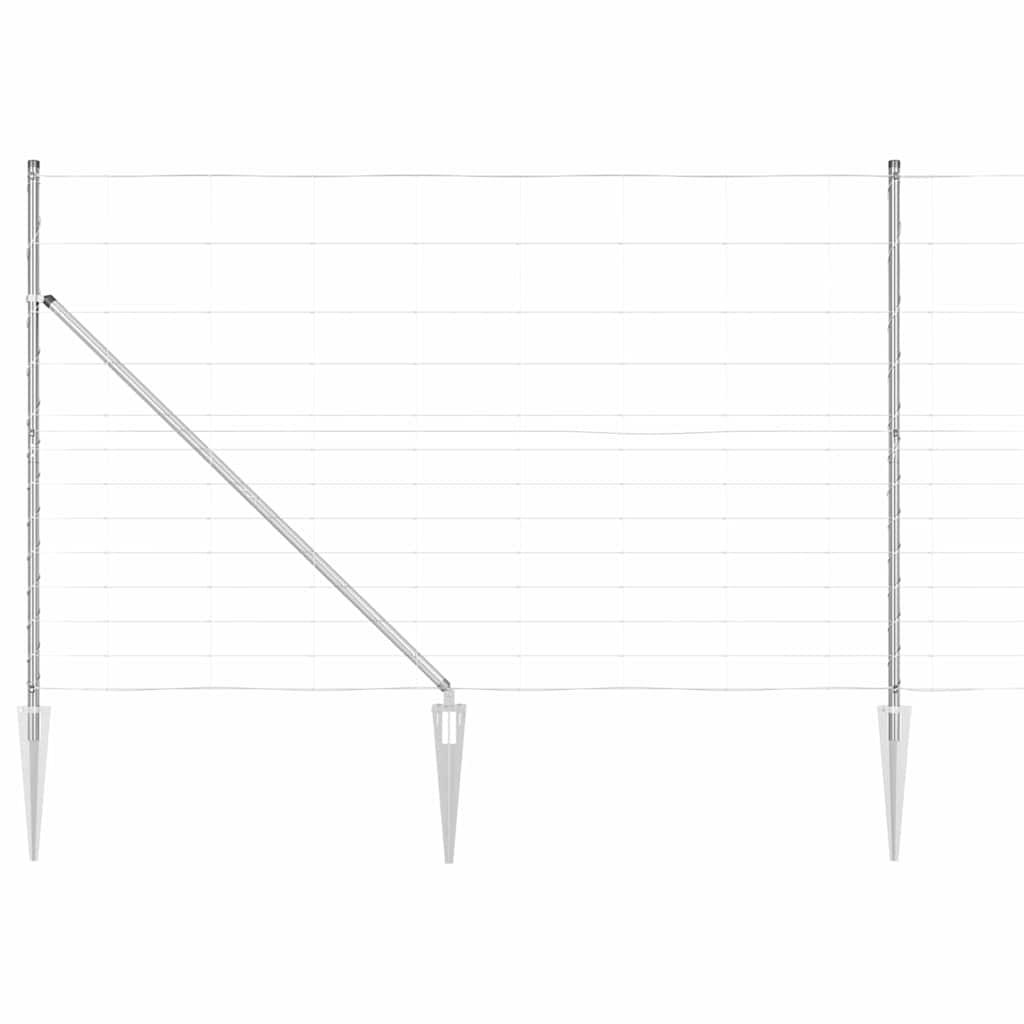 Welded Wire Fence with Spikes 50 x 1.5 m Galvanised Steel Mesh