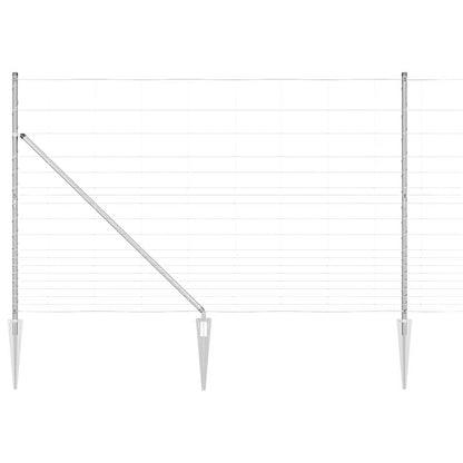 Welded Wire Fence with Spikes 50 x 1.5 m Galvanised Steel Mesh