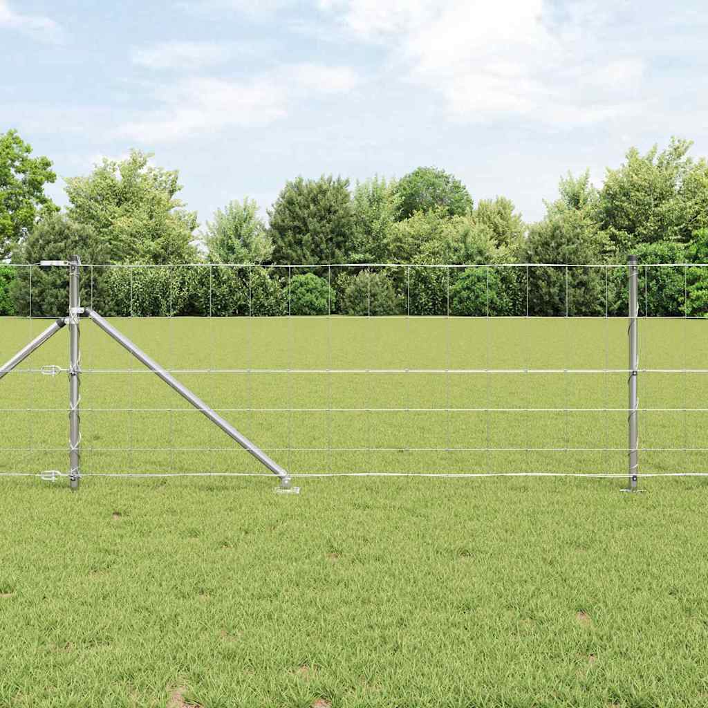 Welded Wire Fence with Spikes 100 x 0.8 m Galvanised Steel Mesh