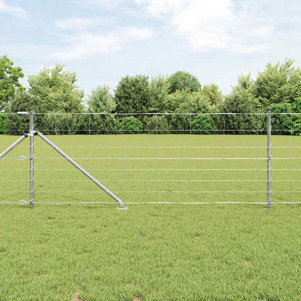 Welded Wire Fence with Spikes 100 x 0.8 m Galvanised Steel Mesh