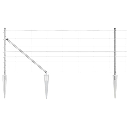 Welded Wire Fence with Spikes 100 x 0.8 m Galvanised Steel Mesh