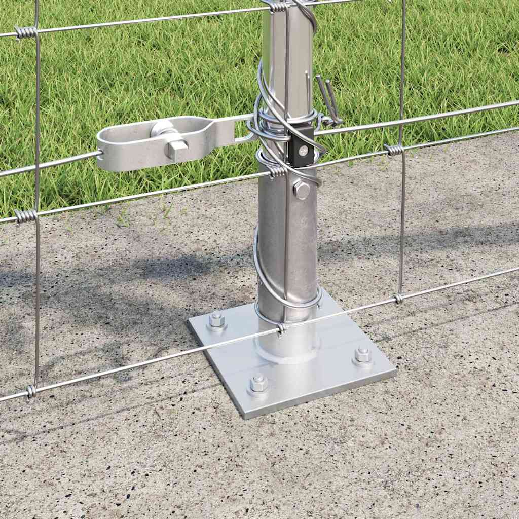Welded Wire Fence with Concrete Base 25 x 0.8 m Silver Mesh