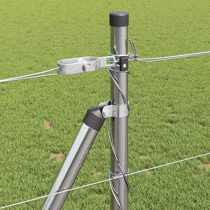 Welded Wire Fence with Concrete Base 25 x 1 m Galvanised Steel