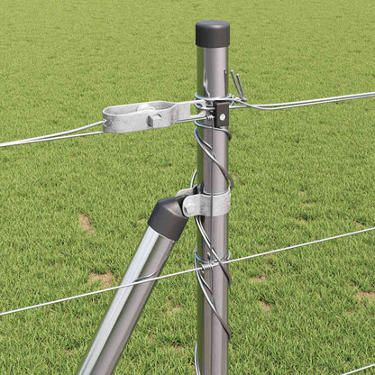 Welded Wire Fence with Concrete Base 25 x 1 m Galvanised Steel