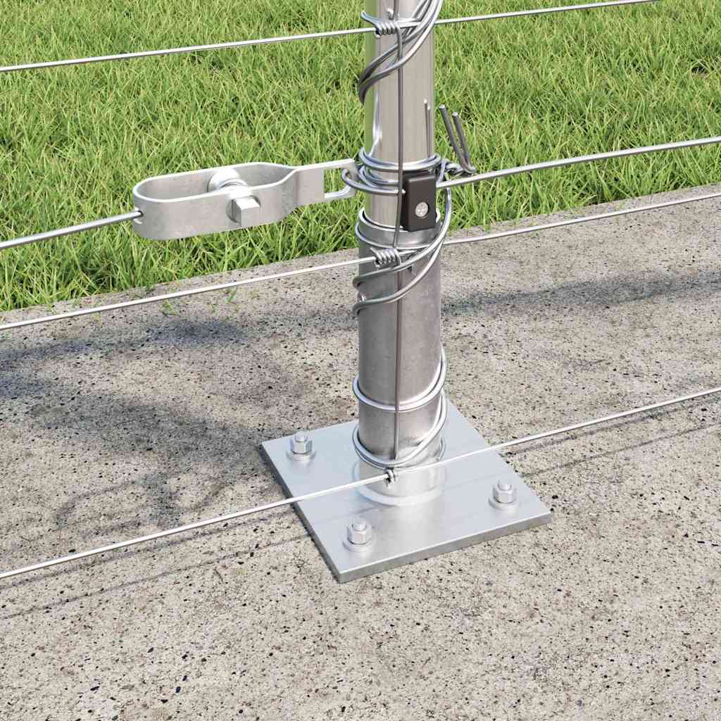 Welded Wire Fence with Concrete Base 25 x 1.2 m Silver Mesh